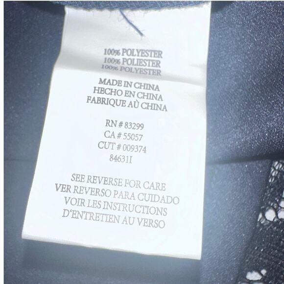 Tiana B Fit & Flare Dress Womens Sz 6 Navy Floral Lace Elegant Party Career Work - Picture 12 of 12